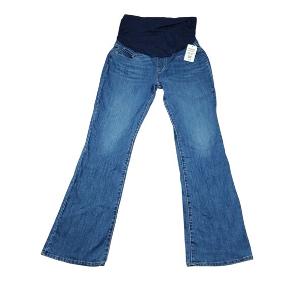 Signature Gold Levi's Maternity Bootcut Jeans Size XL Medium Wash Blue Stretch - Picture 1 of 7